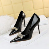 Diamond Rhinestone New Design Sandales Talon Femme Pumps Royal Blue Heels for Women