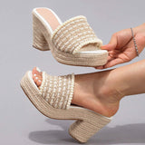 New Plataformas De Mujer Open Toe Sexy Summer Women's Sandal Chunky Platform Heels