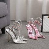 Metal Trendy Fashion Rose Gold Sole Sandals 2025 New Arrival Shoes Woman Heels for Women