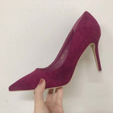 Big Size 42 43 Sepatu Wanita Sexy Fashion Suede Leather Dress Pumps Women Pencil Heels for Ladies Shoes