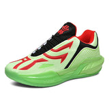 Low Top Professional Indoor Basketball Sneakers with Translucent Blue Outsole Non-Marking Traction for Agile Players