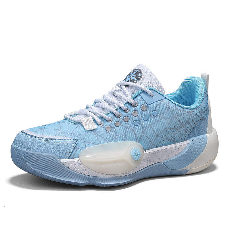 Men Basketball Shoes Breathable Mesh Low Top Non Slip Durable Shock Absorbing Sneakers for Indoor Outdoor Training
