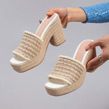 New Plataformas De Mujer Open Toe Sexy Summer Women's Sandal Chunky Platform Heels