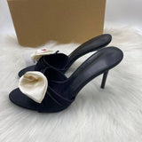 New Style Rose-patterned Sweet Fairy One-strap Slippers for Women - Noble Open-toe Stiletto Heel Sandals with Elegant Style