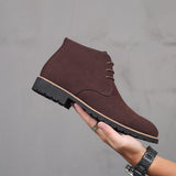 Big Size 14 PU Faux Suede Comfortable Lace up Wedding Use Stylish Men Ankle High Chukka Boots