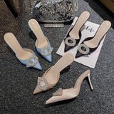 7CM/9CM Latest Slip on Fashion Escarpins Pour Femmes Trending Elegant Women Heels for Ladies