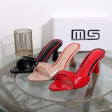 Talon Aiguill Tout Femm Red Fashion 2026 Summer Slipper Sandal Heels for Women