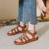 High Quality Casual Beach Slippers Handmade Sexy Leather Flat Sandals for Women