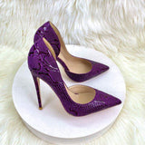 8CM/10CM/12CM New Fashion Sexy Female Shoes Stiletto Party Purple Club Job Heels for Women