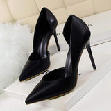 NO MOQ Logo Custom High Quality Sexy Pointed Toe Pink Color Fashion Pumps Ladies Heels Shoes From Big Tree