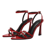 Ankle Lace up Sandals New Arrival Strange Style Elegant Sexy Unique Designer Luxury Heels for Women