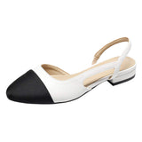 Large Size 32-44 Sandales Femmes Closed Toe Female Dress Work Shoes Slingback Flat Sandals for Ladies