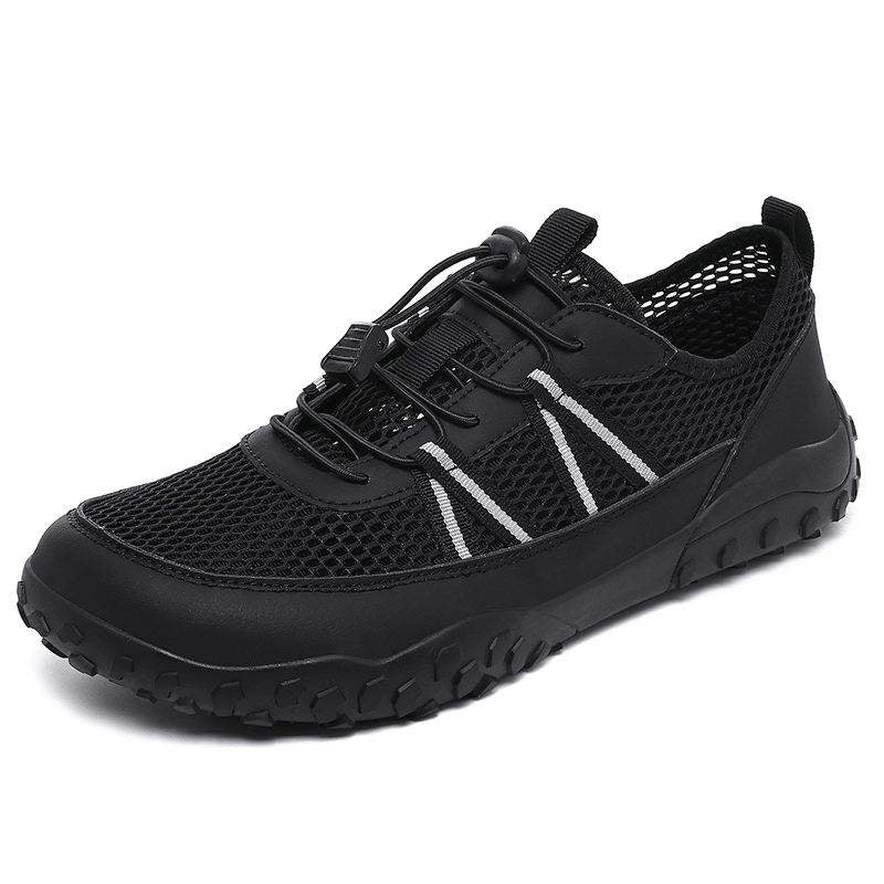 Mens Big Size Running Shoes Breathable Mesh Sneakers Quick Lacing Summer Athletic Lightweight Walking Trainers