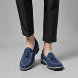 Cowhide Upper Comfortable Suede Leather Dress Shoes Classic Design Tassel Loafers for Men
