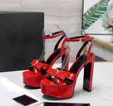 Women's Platform Chunky Heel Sandals Ladies Ultra-High Heel Slippers Fashion, Peep-Toe, Plus Size, Open-Toe Sandals