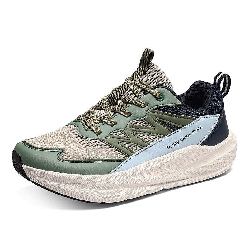 Mens Running Shoes Chunky Thick Platform Sports Sneakers Mesh Walking Footwear Athletic Gym Training Shoes
