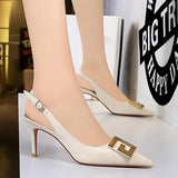 Chaussure En Talon Rainbow Colorful Custom Slingback Diamond Fashion Kitten Shoes Women Heels for Ladies