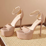 Sexy Sapato De Salto Stripper New Design Thick Sole 14CM High Thin Platform Heels