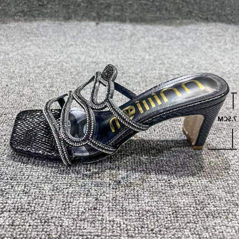 Gold Snake Sandalias Tacones Female Sandals Elegant Ladies 2024 Pencil Sexy Summer Heels