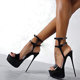 2025 Sandales Talon Femme Night Club Sandals Bottom Heels for Women Pole Dance Design Stiletto Super High Stripper Platform Red