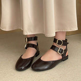 New Arrival Ankle Strap Footwear Cute Fashion Shoes Classical Flat Sandals