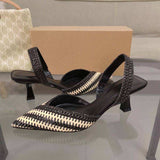 5CM Sandalias Plastico Designer Summer Sandal Shoes Slingback Kitten Women's Heels