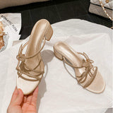 Latest Fashion Estilo De Tacones Rhinestone Open Toe Sandals Silver Bottom Heels for Ladies