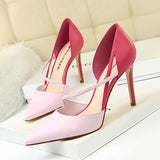 Guangzhou Shoes Factory Zapatos Altos De Mujer Dress Design Pink 2025 Sexy High Heels for Women