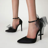11.5CM Big Bow Talon Pour Femme Elegant Closed Toe 2025 New High Heeled Sandals