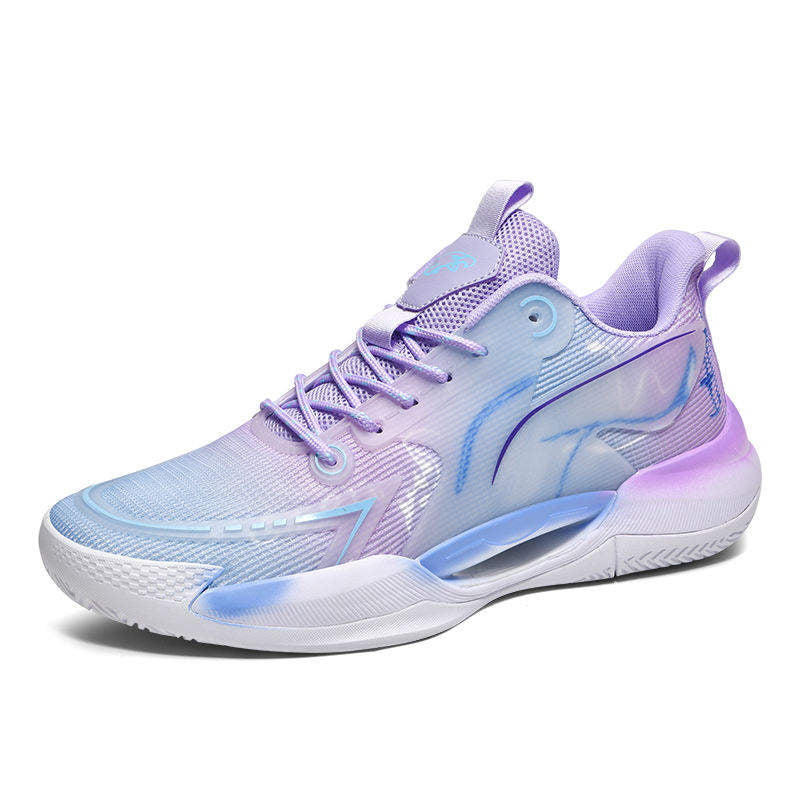 Low Top Men Women Athletic Basketball Sneakers with High Rebound EVA Midsole TPU Support and Reflective Detailing for Training
