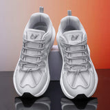 Mens Chunky Cushioned Sole Running Shoes Breathable Mesh Athletic Walking Sneakers Lightweight Comfortable Gym Workout Shoes