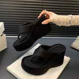 Flip Flops Fashionable Sexy Sapato De Salto Casual Wedge Ladies Platform Sandals