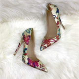 12CM/10CM/8CM European Trendy Gold Fashion Job Shoe Stiletto High Heels for Women