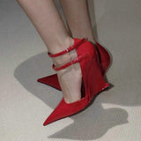 Trendy Sandalias Con Tacon Strap Sandals Ladies Wedge Heels for Women