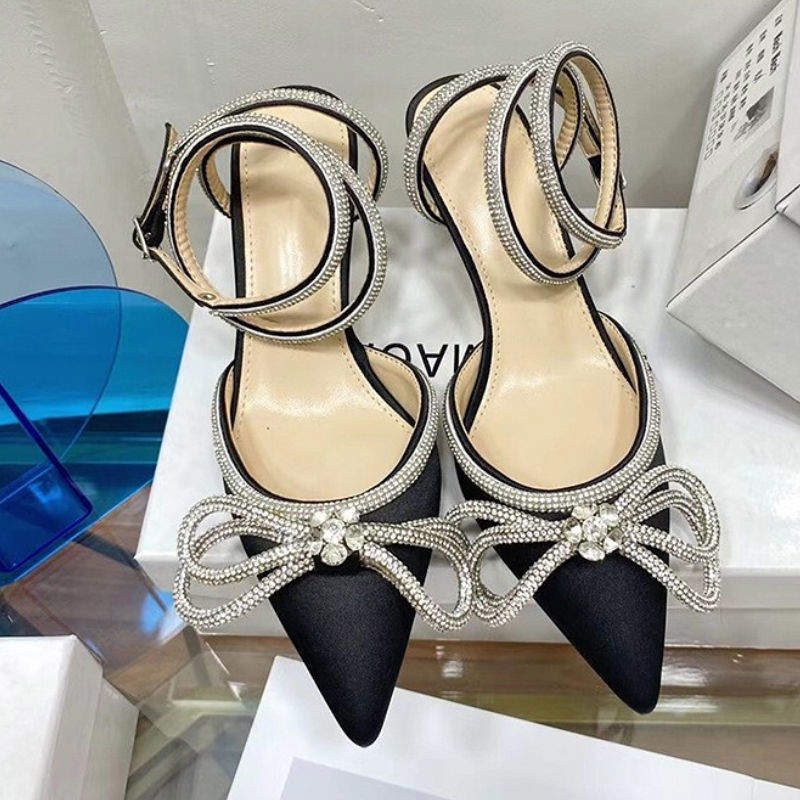 Bling Sequin Material Unique Luxury Pumps Femmes Rhinestone Ladies 2025 Heels for Women