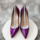 Neon Purple 12CM/10CM/8CM/6CM Talon Femme Elegant Trendy Shoes Luxury Heels for Women 2026