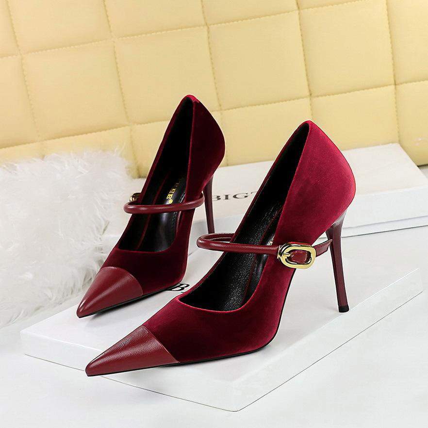 Sandales Talon Femme Pointed Toe Office Shoes Women Slide New Design Fancy High Heels