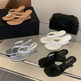 Escarpins Femme Flip Flops Sandal Fashion Pumps Shoes Low Wedge Women Heels for Lady Footwear