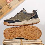 Mens Hiking Shoes Lightweight Trail Running Sneakers Earth Tone Suede Outdoor Walking Footwear Durable Women Camping Trainers