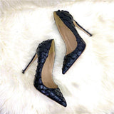 8CM/10CM/12CM Sexy Female Shoes Stiletto Party Black Club Job Heels for Women