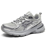 New Silver Metallic Y2K Fashion Sneakers for Men Women Retro Chunky Dad Shoes Breathable Mesh Walking Athletic Casual Streetwear