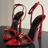 Ankle Lace up Sandals New Arrival Strange Style Elegant Sexy Unique Designer Luxury Heels for Women