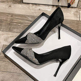5.5CM/7.5CM/9CM Zapatos De Mujer Elegante Pumps Design Comfortable Dress Sexy Shoes High Heels for Ladies and Women