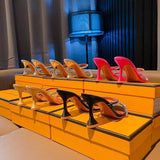 Dropshipping 2025 Sandalias De Salto Alto 1 Pair Kitten Shoes Slippers Women Heels for Ladies Sandals