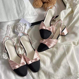 2CM/4.5CM New Arrival Zapatos Mujer Tacon Sandalia Summer Slingback Sexy Pink Heels for Lady